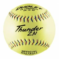 Slowpitch Softballs Dudley .44 COR 525 Comp Non-Stamped Thunder ZN Slowpitch Softball - One Dozen: 43055