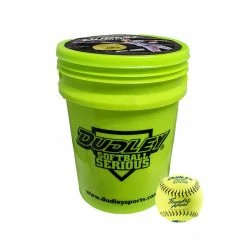 Fastpitch Softballs Dudley 12 Inch USSSA Fastpitch Game Softball With Bucket: 48071