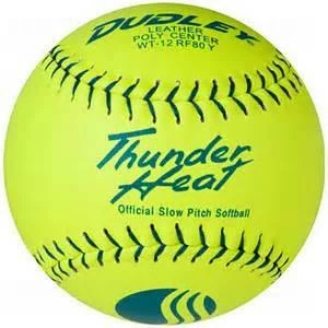 Slowpitch Softballs Dudley WT12 Thunder Heat Leather Classic M USSSA 12 Inch Softball - One Dozen: 4U551Y