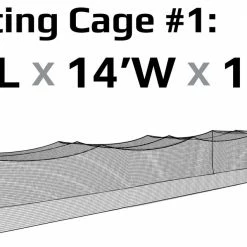 JUGS #1 Cage Twisted Knotted Polyethylene #60 Net 70 X 14 X 12: N1005 Batting Cages