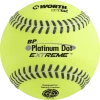 Worth Super Platinum Dot EXTREME Batting Practice Softballs (Dozen): BPX12U Slowpitch Softballs