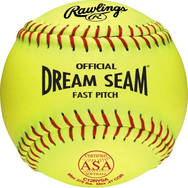 Rawlings Dream Seam ASA Fastpitch Softball - One Dozen C12RYSA