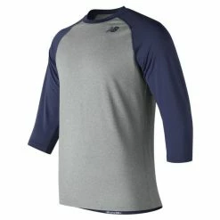 New Balance 3/4 Baseball Raglan Top: TMMT601 Shirts