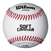 Wilson Sporting Goods Baseballs Wilson A1228 Soft Compression Level 5 Baseball (Dozen): WTA1228B