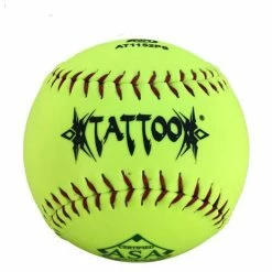 Slowpitch Softballs AD Starr Tattoo 52-300 11 Inch Yellow USA (ASA) Slowpitch Softball - One Dozen: AT1152PS
