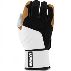 Marucci Blacksmith Full-Wrap Batting Gloves: MBGBKSMFW