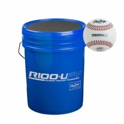 Rawlings R100UPY Practice Baseballs 30 Balls With Bucket: R100UPYBUCK30