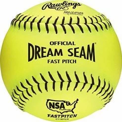 Fastpitch Softballs Rawlings Dream Seam 11 Inch NSA Fastpitch Softball - One Dozen: C11BYLN