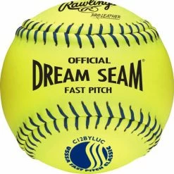 Fastpitch Softballs Rawlings Dream Seam Fastpitch / USSSA / Leather Ball - One Dozen: C12BYLUC