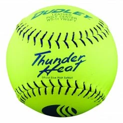 Dudley Thunder Heat Leather WT11Y USSSA Classic W Softball - One Dozen: 4U526Y Slowpitch Softballs