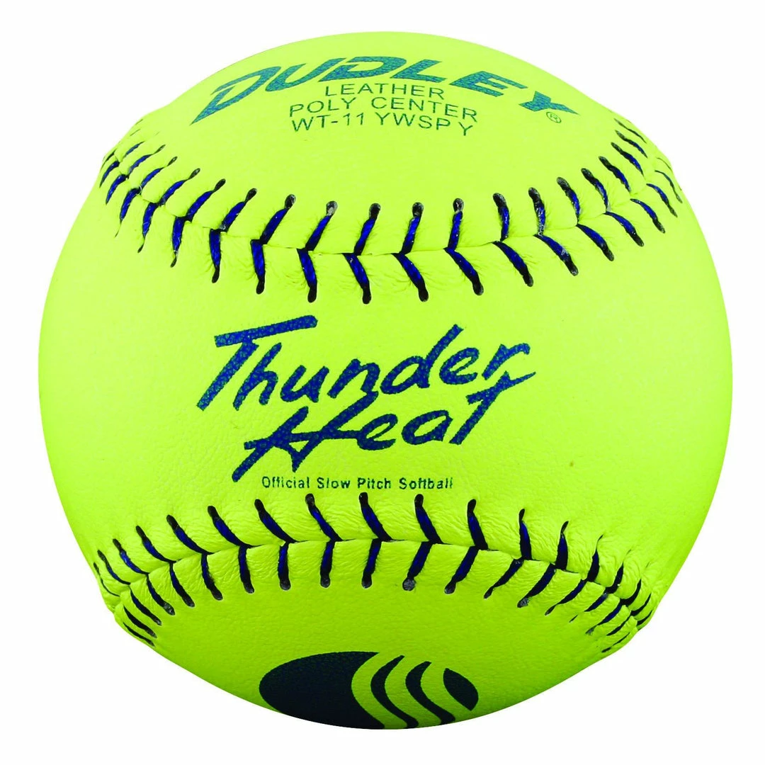 Dudley Thunder Heat Leather WT11Y USSSA Classic W Softball - One Dozen: 4U526Y Slowpitch Softballs