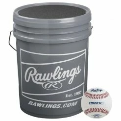 Rawlings R100UPI Practice Baseballs (2 Dozen) With Bucket: R100UP1BUCK24