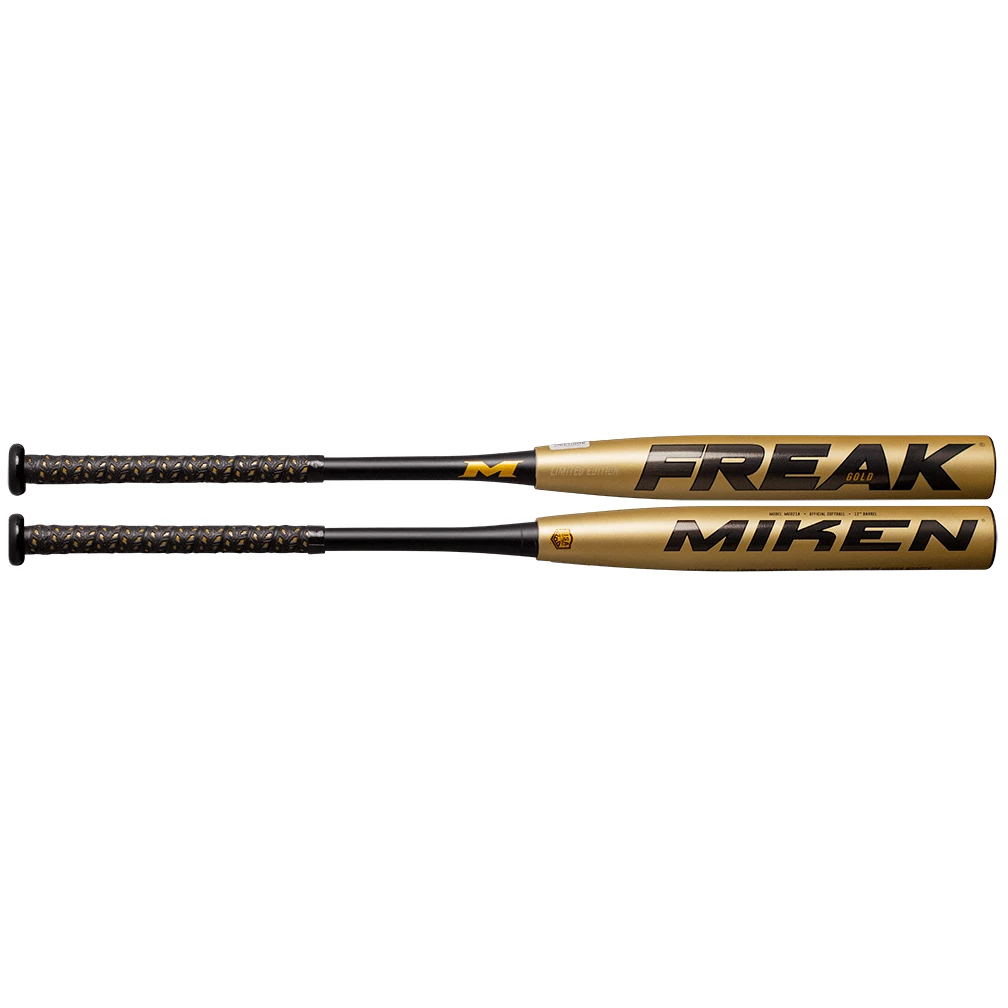 Slowpitch Softball Bats 2022 Miken Freak Gold 12” Maxload USA (ASA) Slowpitch Softball Bat: MGD21A