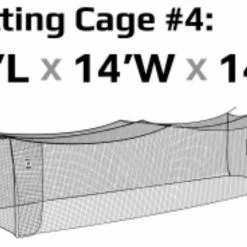 Batting Cages JUGS #4 Cage Twisted Knotted Polyethylene #60 Net 35 X 14 X 14: N4005
