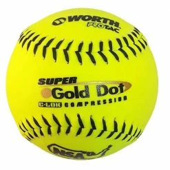 Slowpitch Softballs Worth Super Gold Dot NSA ICON Slow Pitch Softball (Dozen): NI12SY