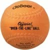 DeBeer Orange Over The Line Rubber 12 Inch Softball: OTL Slowpitch Softballs