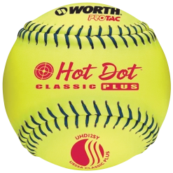 Worth Hot Dot Pro-Tac .52-275 USSSA Softball 12 Inch (Dozen): UHD12SY Slowpitch Softballs