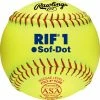 Fastpitch Softballs Rawlings RIF 10 Inch Level 1 ASA Fastpitch Softball - One Dozen: SR10RYSA