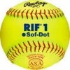 Rawlings R.I.F. ASA 11" Fastpitch Softballs Level 1 - One Dozen: SR11RYSA