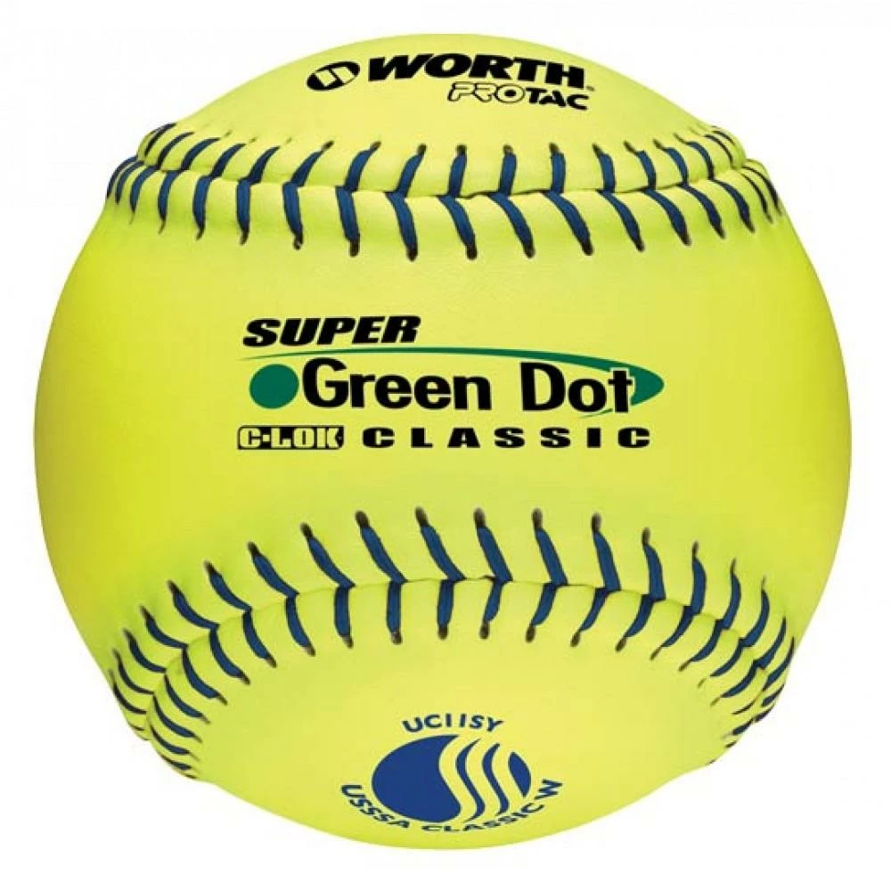 Worth UC11CY 11 Inch USSSA Slowpitch Softball (Dozen): UC11CY