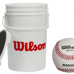 Wilson Sporting Goods Wilson Bucket Of Baseballs With 3 Dozen A1010 X-Outs Baseballs Combo